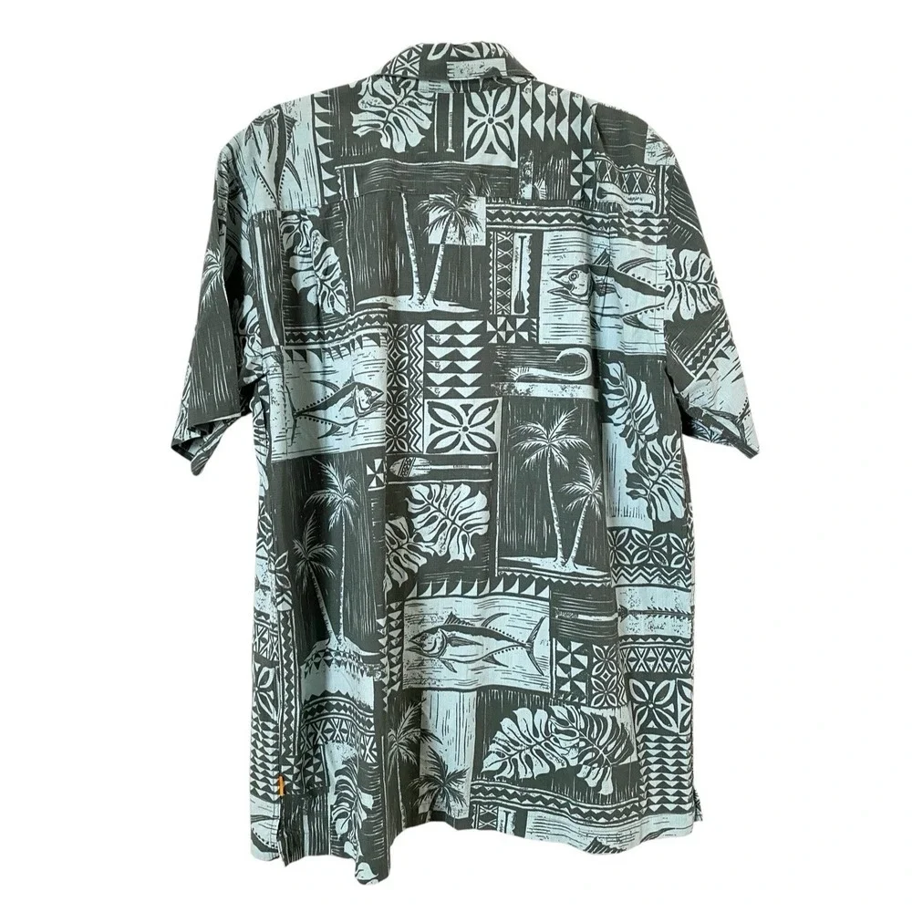 Quiksilver Mens Waterman Tropical Fish Vacation Button Down Top Size Large